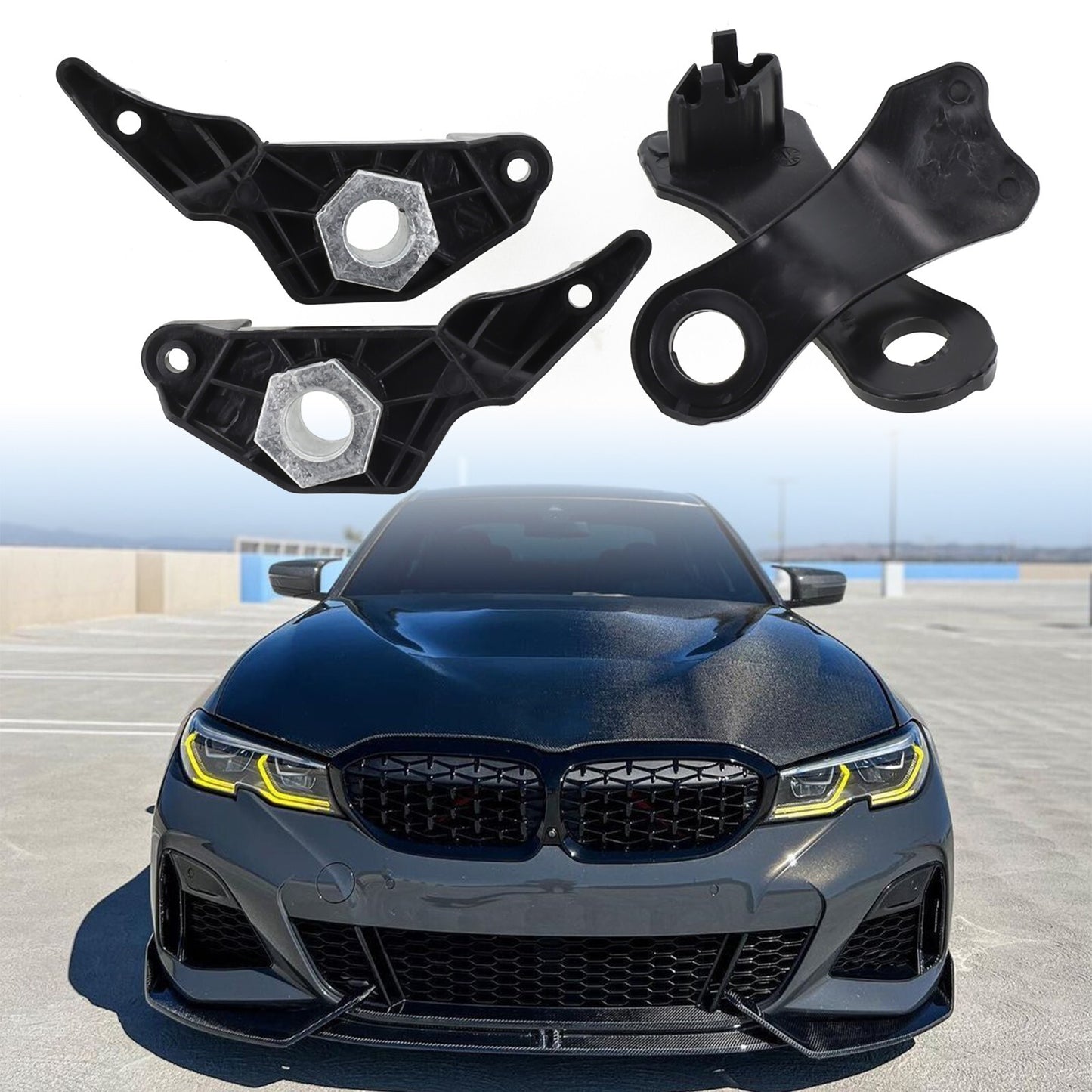 Front Headlight Bracket Set for E60 E61 525i for 530I 540i 545i 550i Set of 2