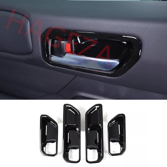 Gloss Black ABS Inner Door Handle Bowl Cover For Toyot@ for Land Cruiser LC250 2024+