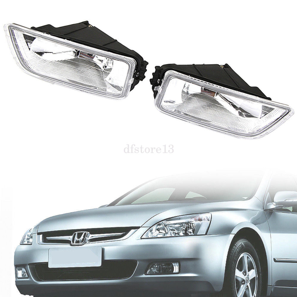 Two front bumper fog light units with bulbs suitable for 2003-2007 for Honda Accord and for Acura H11.