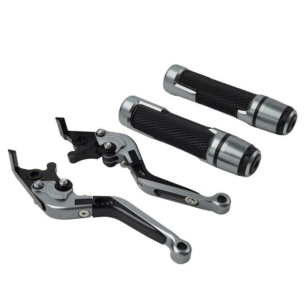 Folding Extendable Brake Clutch Levers Handlebar Grip Fit for Kawasaki ZX6R 636