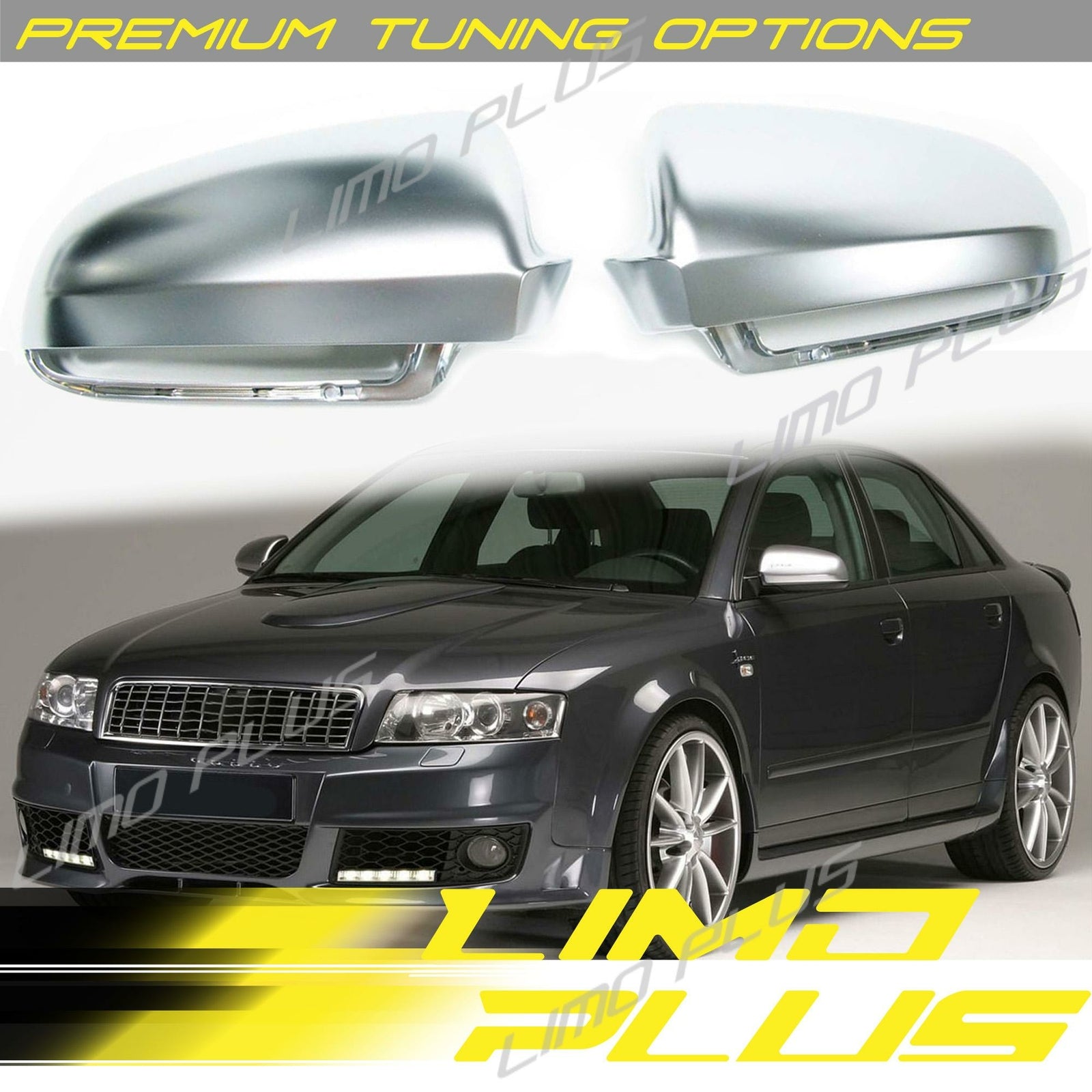 Matt Chrome side mirror protectors are suitable for Audi A3 8P S3 for A4 S4 B6 B7 S4 for A6 C6 mc1