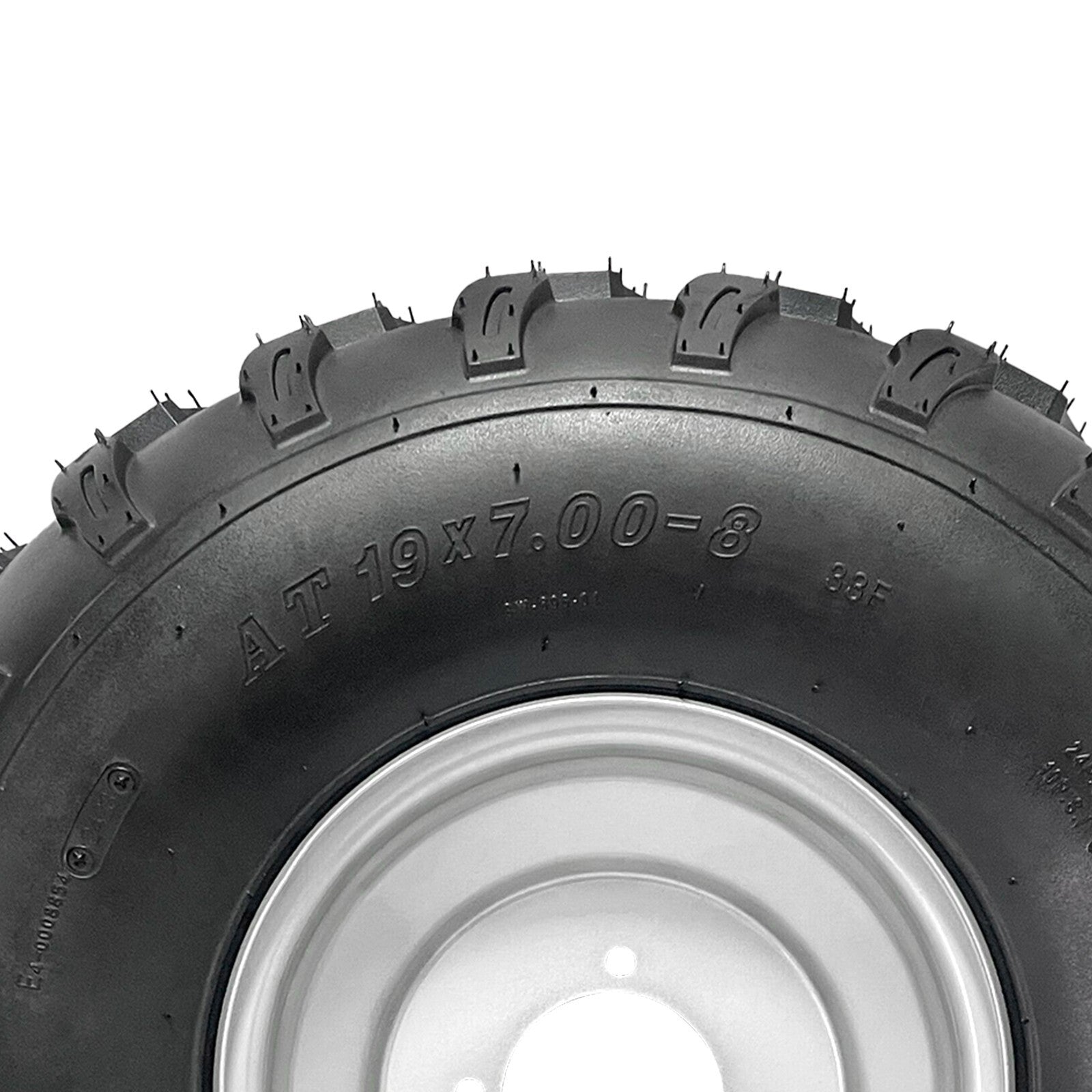 19x7-8 tires, 4-wheel bolts, Knobby tires suitable for 4-wheel off-road vehicles, go-karts, and all-terrain vehicles.