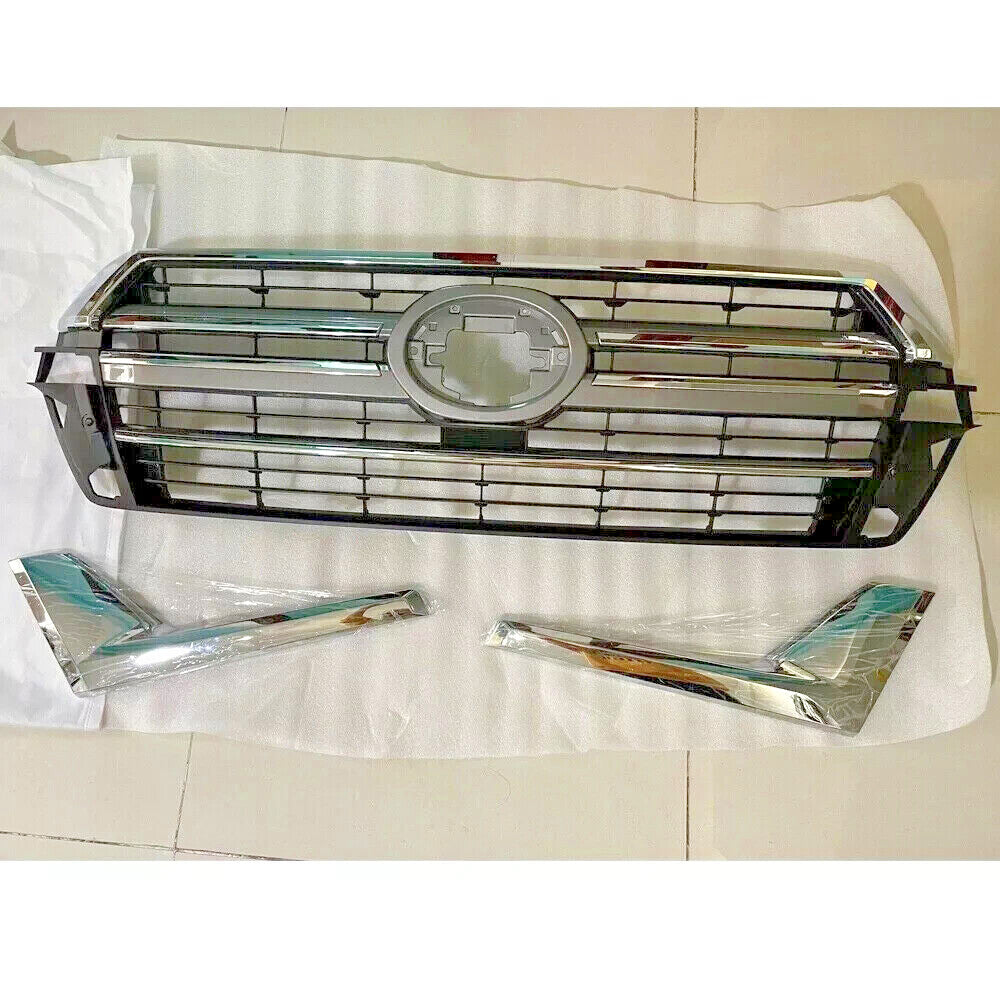Front Grille Bumper Grill Fit for Toyota for Land Cruiser LC200 2016-2020 Chrome New