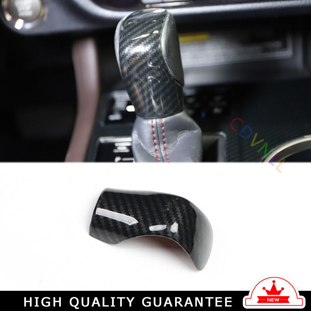 Gear Shift Knob Head Cover Trim Interior for Lexus RX 2016-20 Black Carbon Fiber