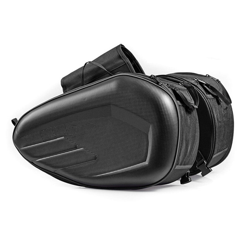 Motorcycle Waterproof Saddle Bag Side Helmet Riding Travel Bags + Rain Cover 2X