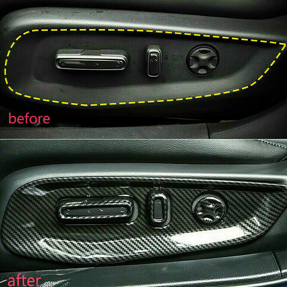 Carbon Fiber Look for Seat Adjustment Frame Cover Trim for Honda CR-V CRV 2017-2022