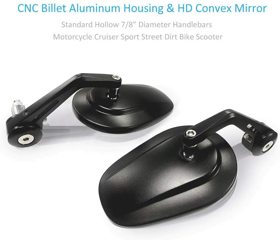7/8 22mm Motorcycle Rearview Mirror Rear View Handle Bar End Side for Suzuki