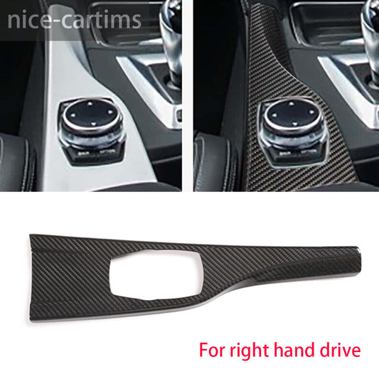 Real Carbon Fiber Multimedia Panel Trim for BMW 3 4 Series 3GT F30 F34 13-19 RHD