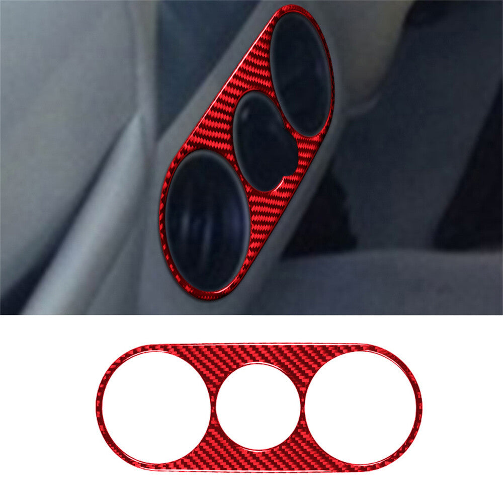 Red Carbon Fiber Console Rear Air Vent Outlet Cover for Ford F-150 FX4 2004-2008
