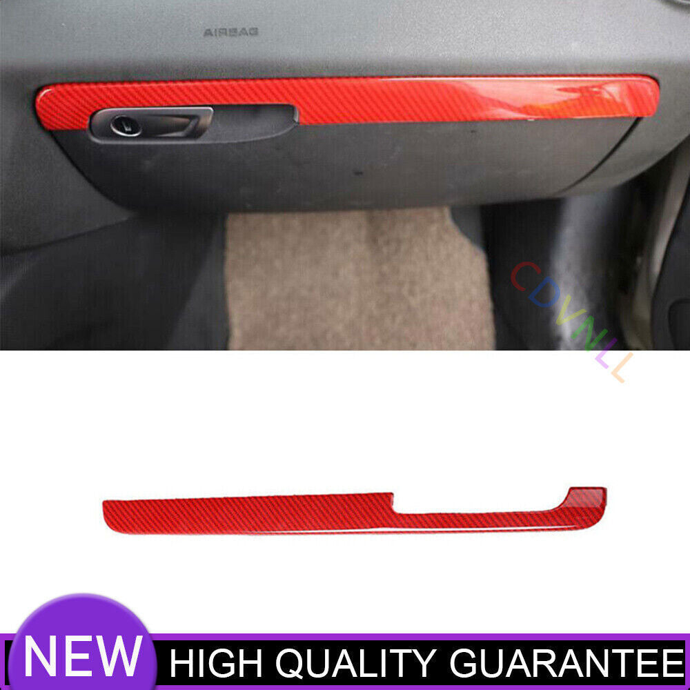 for Audi TT 2008-2014 Red Carbon Fiber Dashboard for Co -Pilot Strip Panel Trim Cover