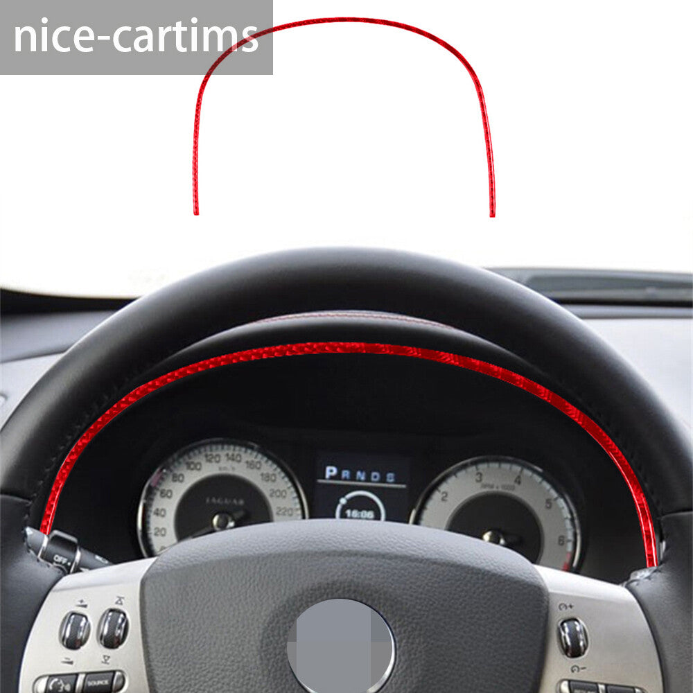 Red Carbon Fiber Instrument Panel Dashboard Frame Cover for Jaguar XF 2009-2011
