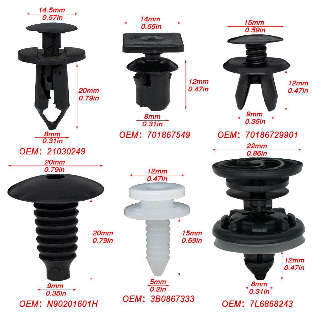 120pcs Befestigung Clips 701867549 f¨¹r for VW Bus T4 T5 T6 Innenverkleidung Klips DE