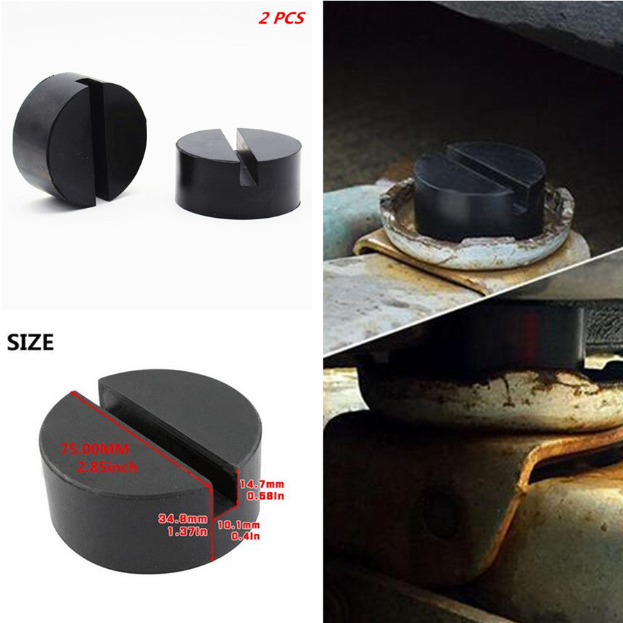 2pc Car Floor Jack Disk 7535mm Rubber Pad Adapter for Pinch Weld Side JACKPAD