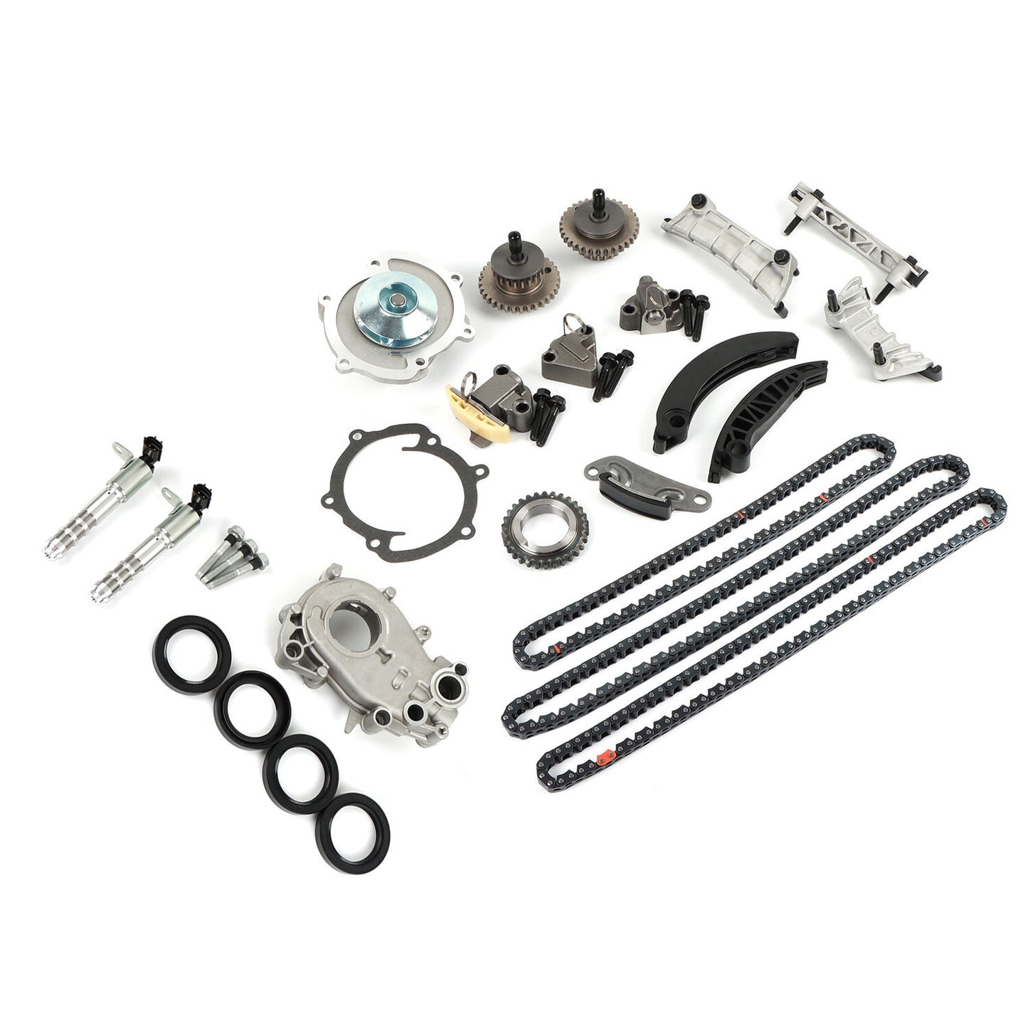 Fit for Cadillac for Suzuki 3.6L 07-16 Timing Chain Kit Oil Pump Water Pump VTC Solenoid