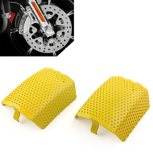 Steel Front Caliper Screen Inserts for Harley V-Rod  Touring 2006-2019 Yellow