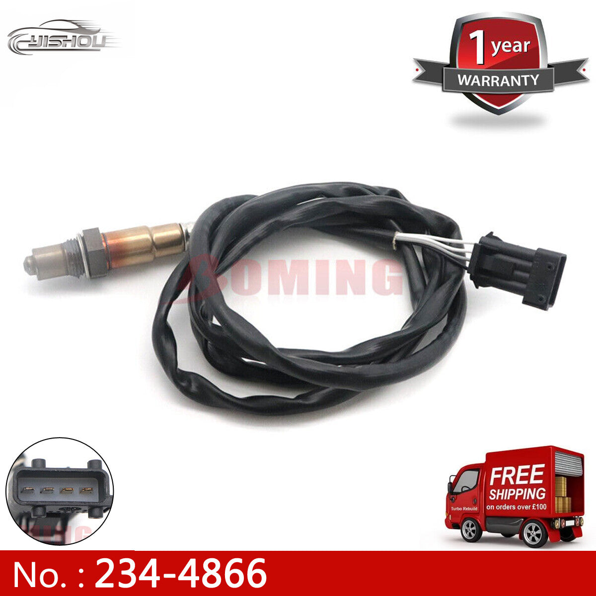 O2 sensor 234-4866, air-fuel ratio compatible with for SAAB 9-5 for VOLVO S80 (1999, 2000, 2001-).