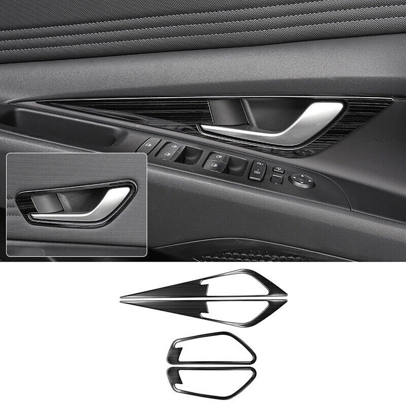 for Hyundai for Elantra 2021-2023 Black steel Interior Door Handle frame Cover Trim