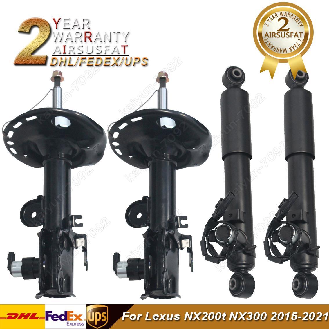 4×for Lexus NX200t NX300 NX300h 15-21 Front Rear Shock Absorber Strut w/Electric