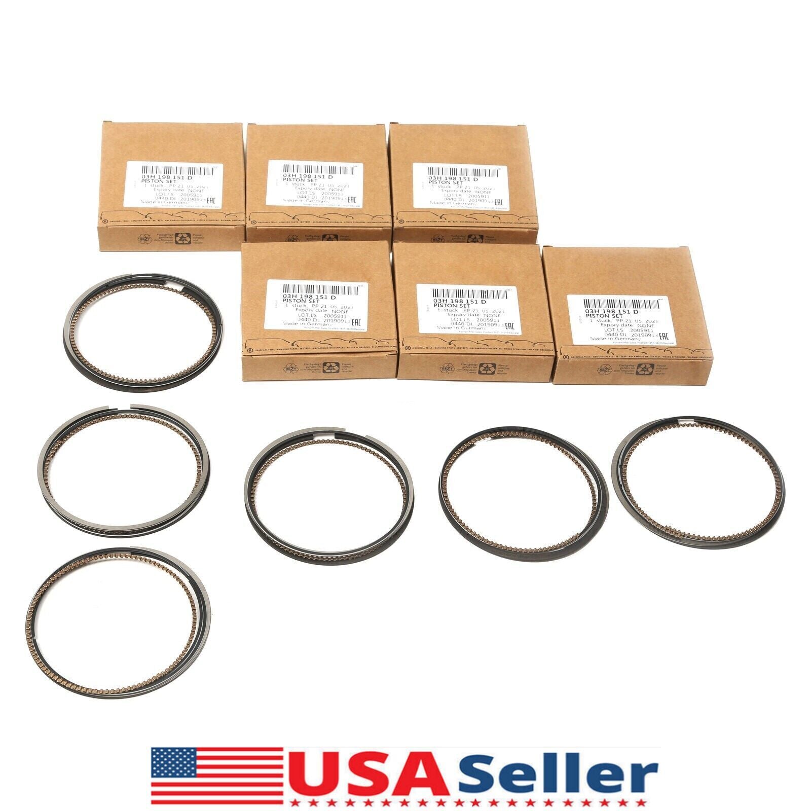 Piston Rings Set Fit for VW Touareg Phaeton for Porsche for Cayenne 3.6L 03H198151D