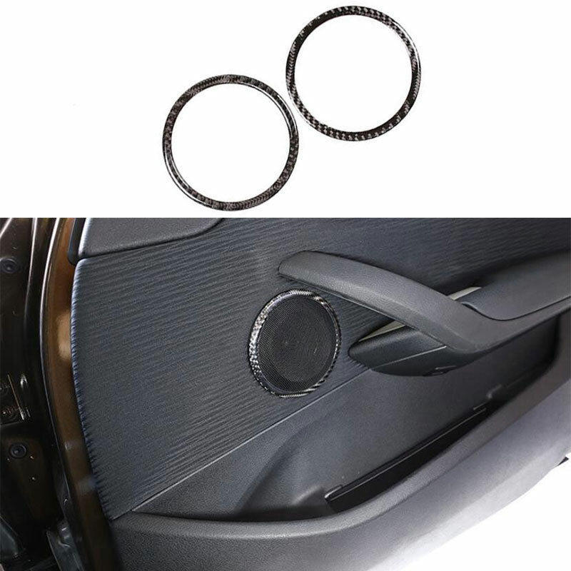 Carbon fiber interior door speaker ring trim for BMW X1 E84 2010 - 2015