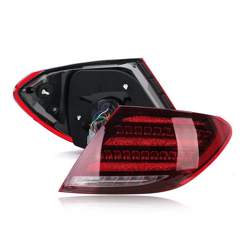 1Pair for Mercedes Benz W204 C250 C300 2007 2008-2014 LED Rear Tail Light Red