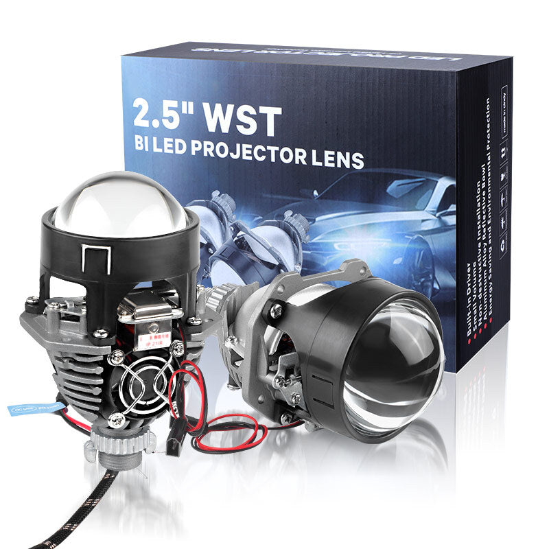 LHD 2.5'' Bi LED Headlight Projector Lens Hi/Lo 70W Retrofit Universal VS Xenon