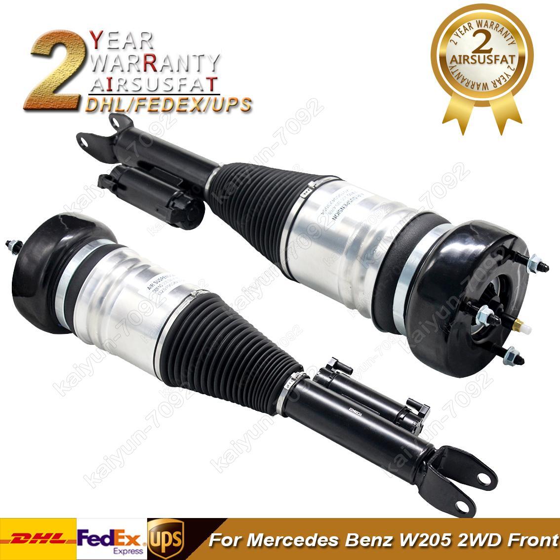 2x Front Air Suspension Shocks ADS for Mercedes Benz W205 C-Class 2WD 2013-2020
