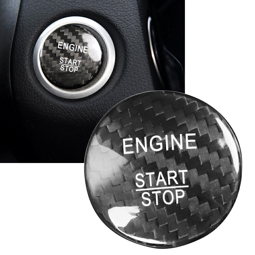Carbon Fiber Engine Start Stop Push Button Cover Fit for Mercedes A B C E GLE GLC