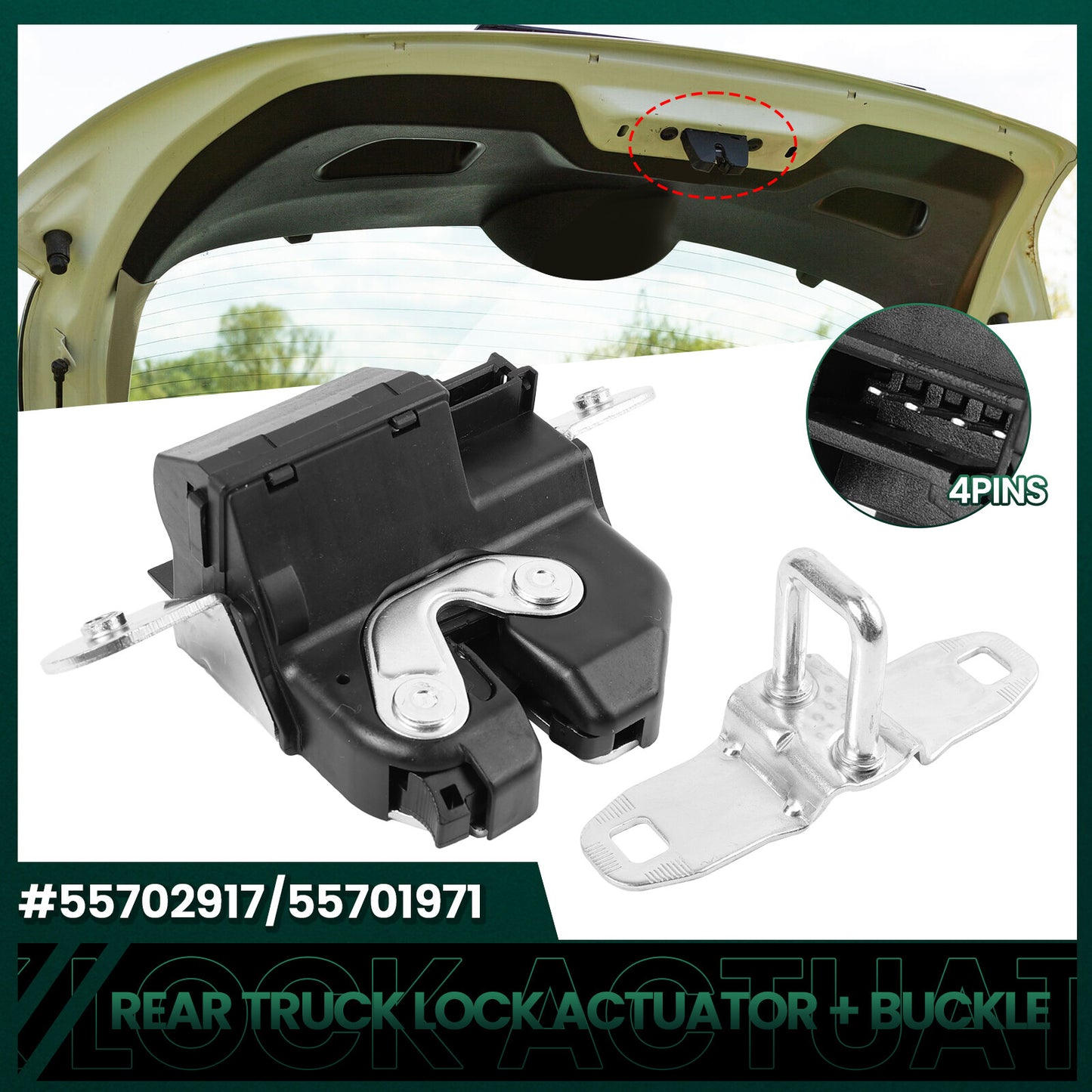 Tailgate Lock Trunk Rear Lock Catch for Fiat 500 Grande Punto Evo Bravo 55702917