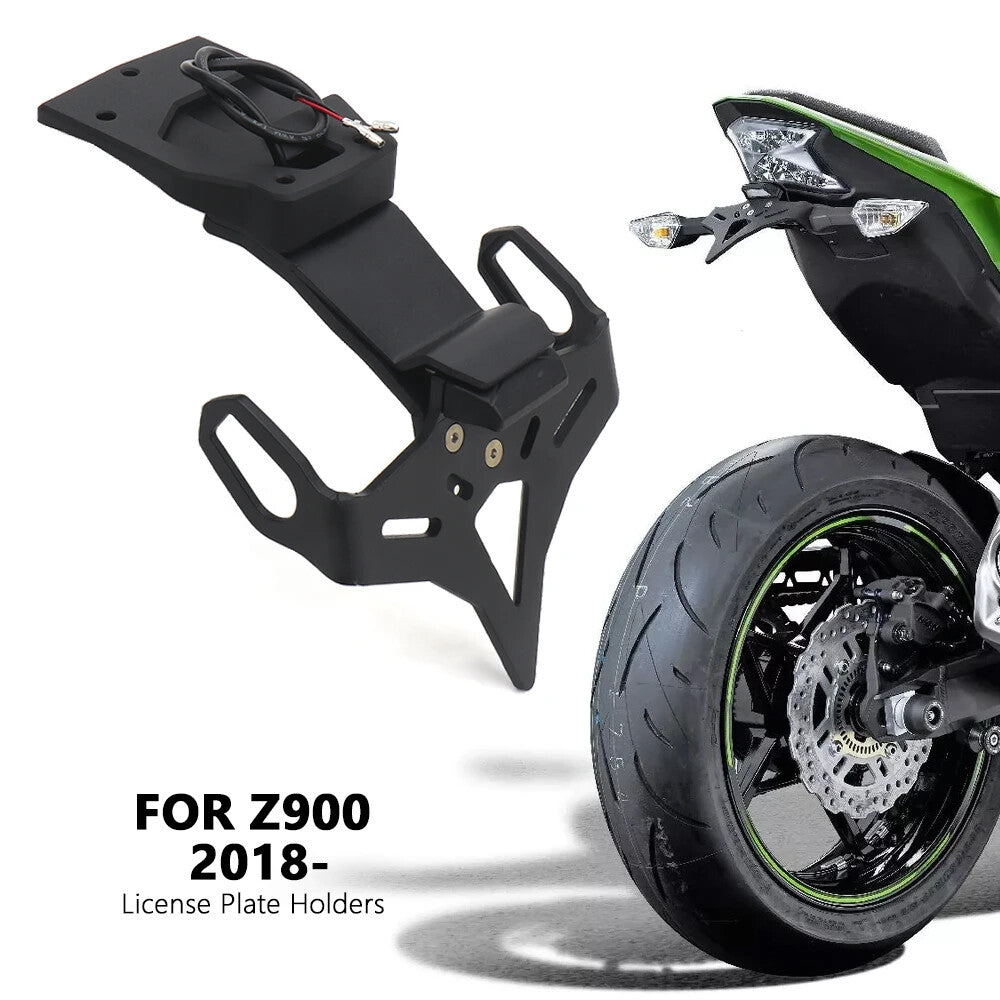 License Plate Holder Bracket With LED Rear Light for Kawasaki Z900 2018-2024