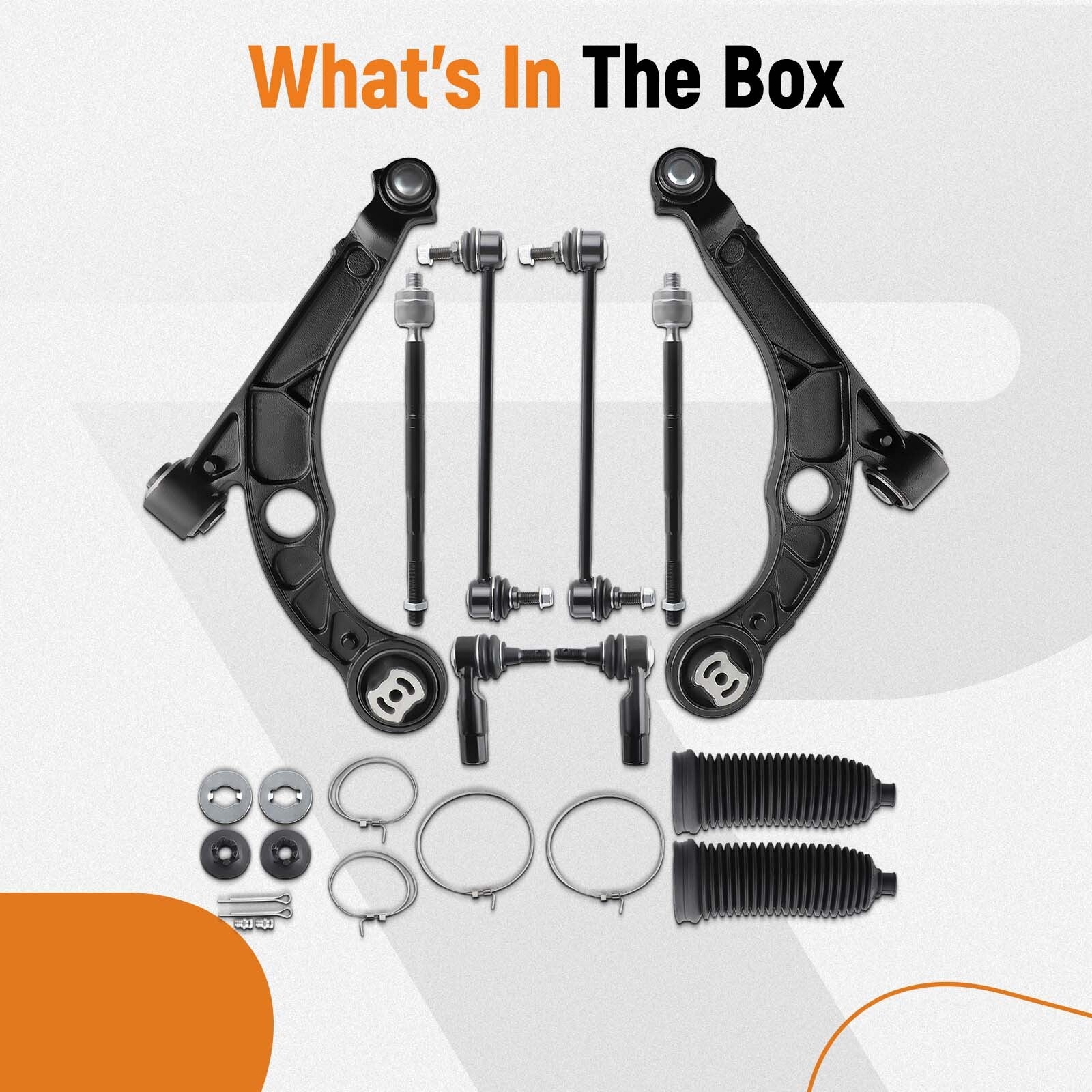 Front Lower Control Arms Sway Bars Tierods for Dodge Dart for Chrysler 200 2015-2017