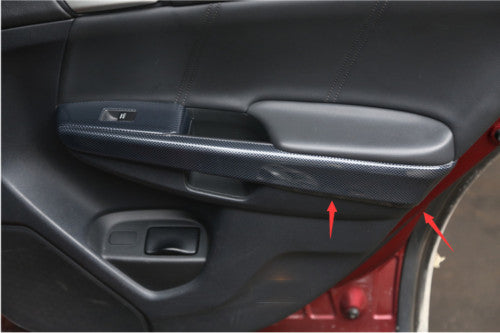 for Honda Accord 2008-12 Carbon Fiber ABS Inner Door Armrest Panel Cover Trim 4x