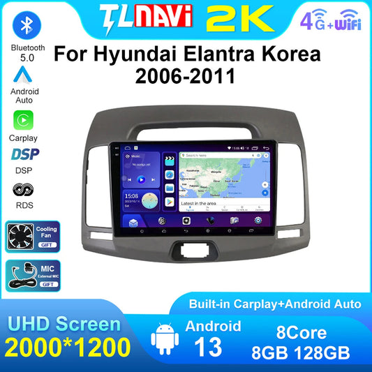 Android Car Radio CarPlay Screen for Hyundai for Elantra 2006-2011 Stereo Player GPS