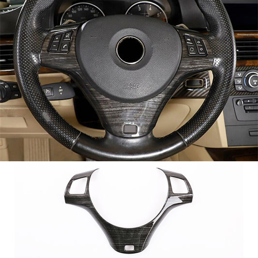 Black Wood ABS Steering Wheel Panel Cover for BMW 3 Series E90 E92 E93 2005-2012