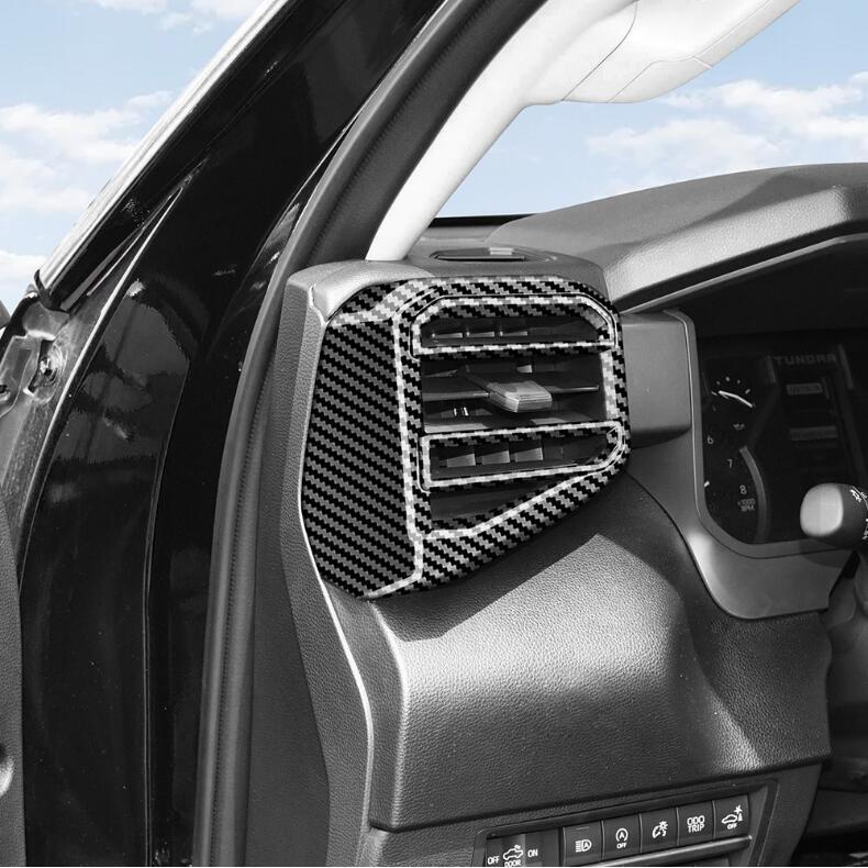 Carbon fiber exterior trim for Toyota Tenderra 2022-2024 car dashboard vent cover