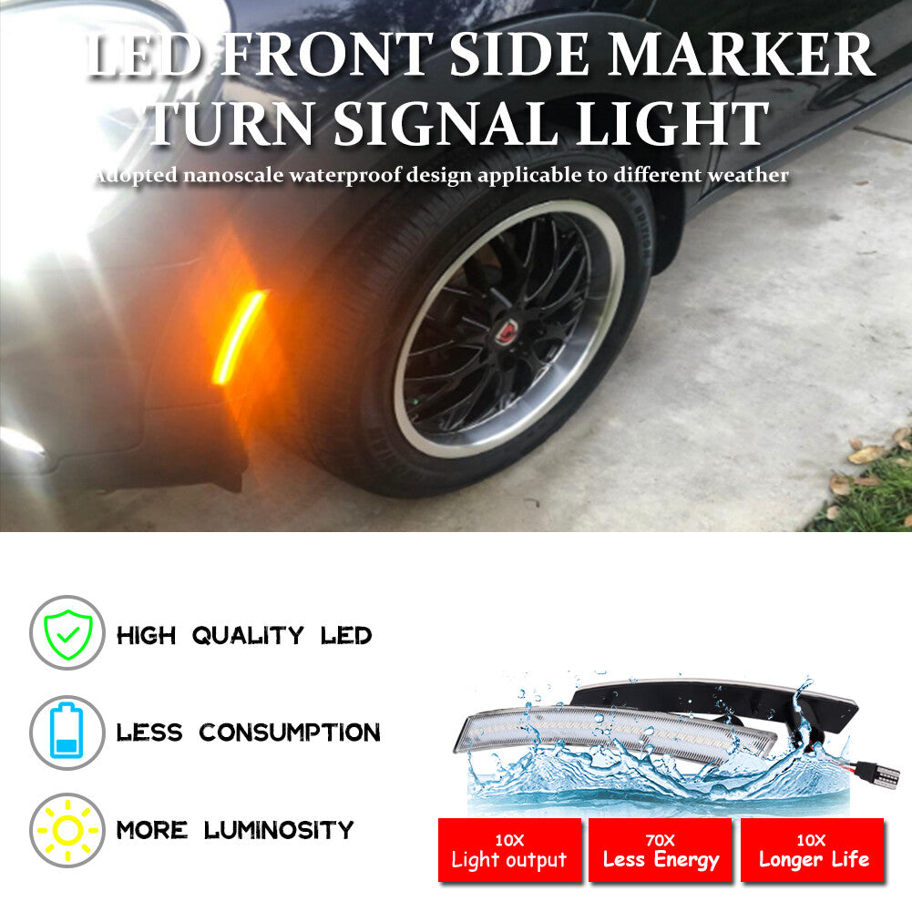 Front-mounted amber LED light with clear lens suitable for 02-08 for Mini Cooper R50 R52 R53