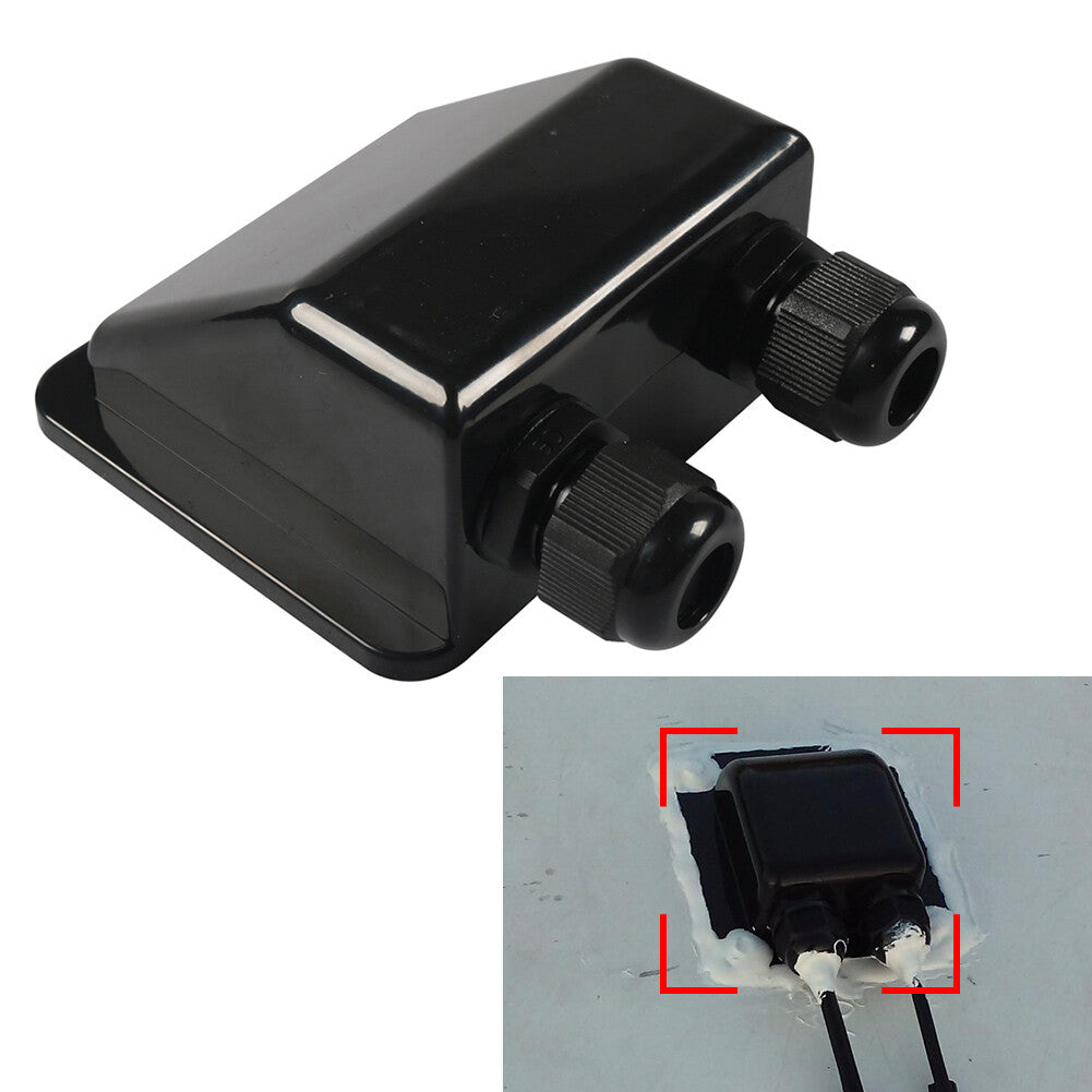 Double Wire Cable Entry Gland Box Roof Solar Panel Junction Box RV Caravan Boat