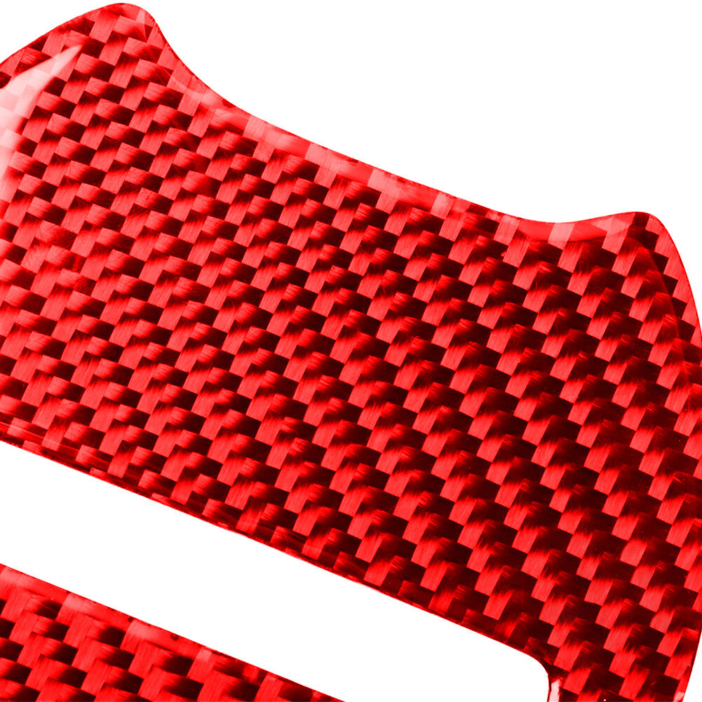 for Dodge for Challenger 2015-2020 Red Steering Wheel Trim Cover Decor Carbon Fiber
