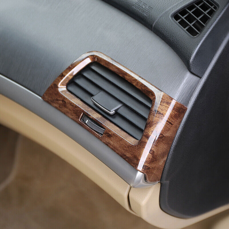 for Honda Accord 2008-2012 Wood Grain Inner Dashboard Side Air Vent Cover Frames