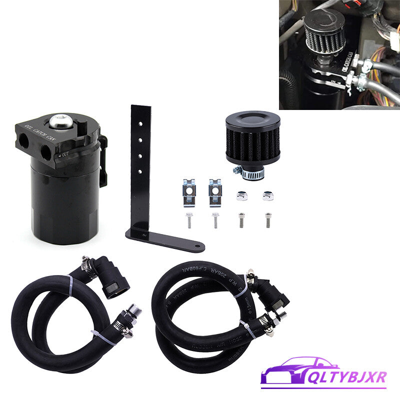 Oil Catch Can with Filter for 11-21Ford F150 5.0L 18-20 Expedition JLT Black