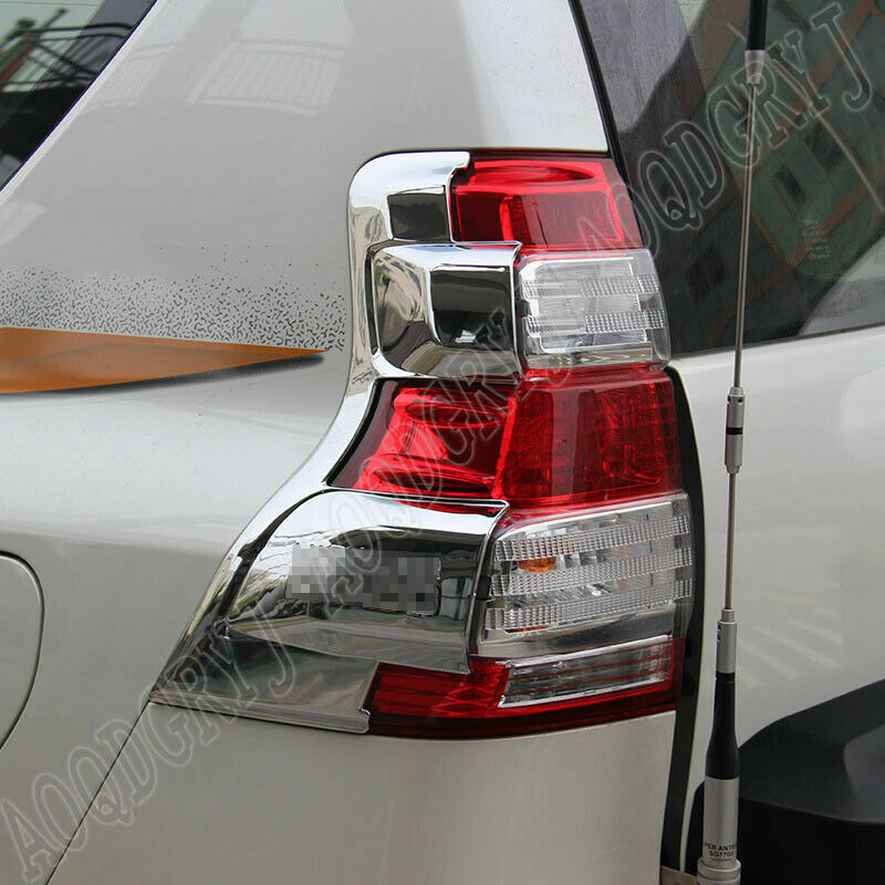 2X ABS Chrome Rear Taillight Moulding Cover Trim for Toyota Prado 150 2014-2017