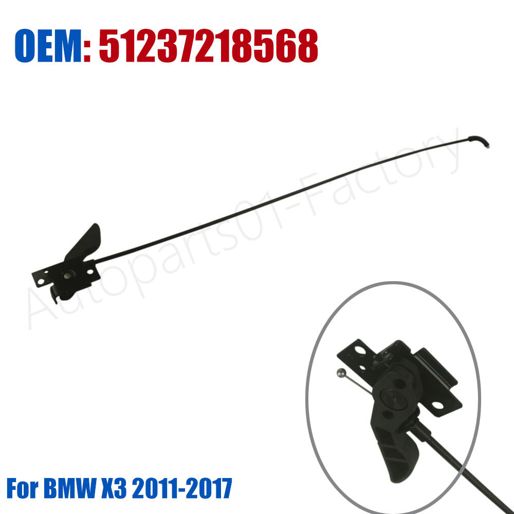 Car Engine Front Hood Release Control Cable Fit For 51237218568 for BMW X3 2011-2017