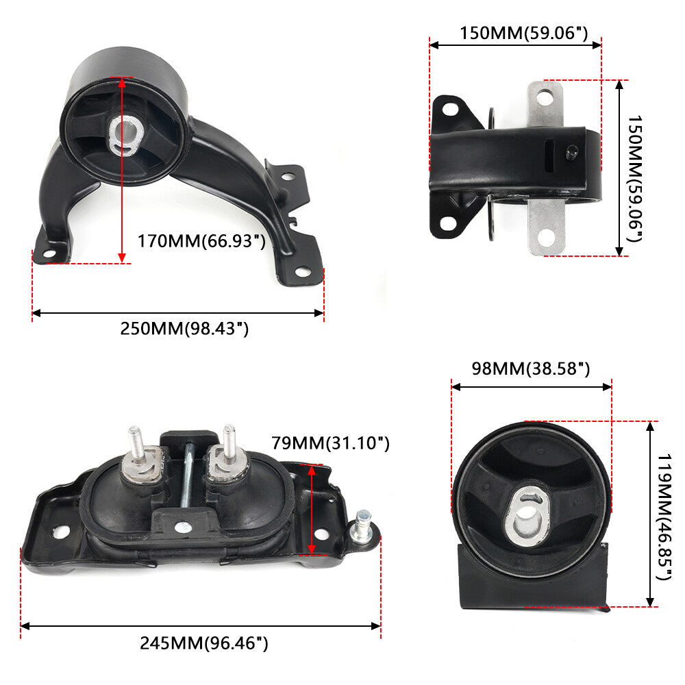 Engine Trans Mount 4PCS Set for Chrysler Town  Country for Dodge Grand Caravan 3.6L