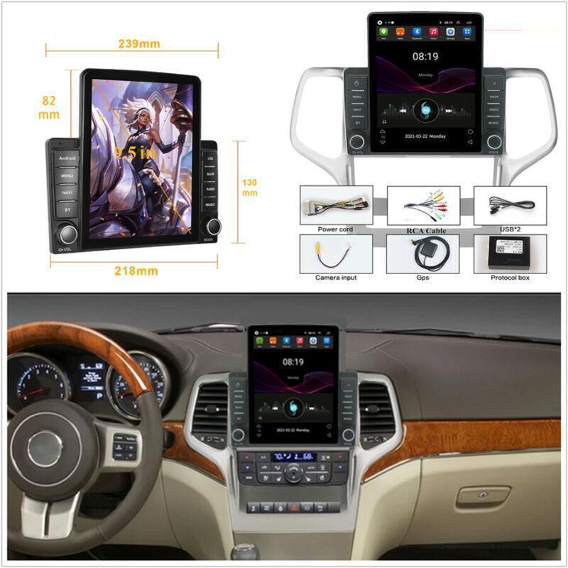 GPS Navi 1+16GB 9.5 Car Stereo Radio WiFi OBD RDS For 11-13 for Jeep Grand Cherokee