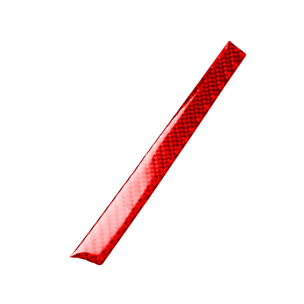 3x Red Carbon Fiber Gear Shift Panel Cover Trim for Alfa Romeo Giulia 2017-2019