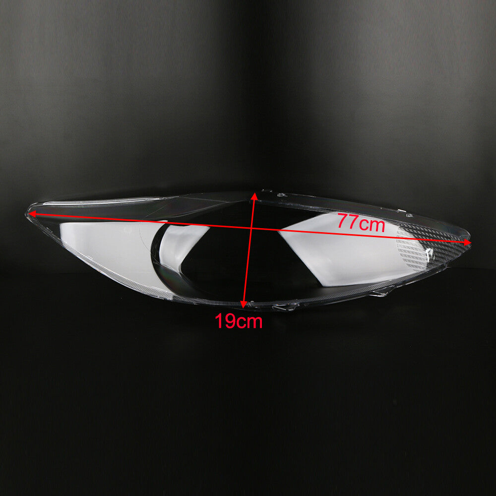A pair of transparent headlight caps, lens housings, and headlight covers suitable for Ford Fiesta 2009 - 2012
