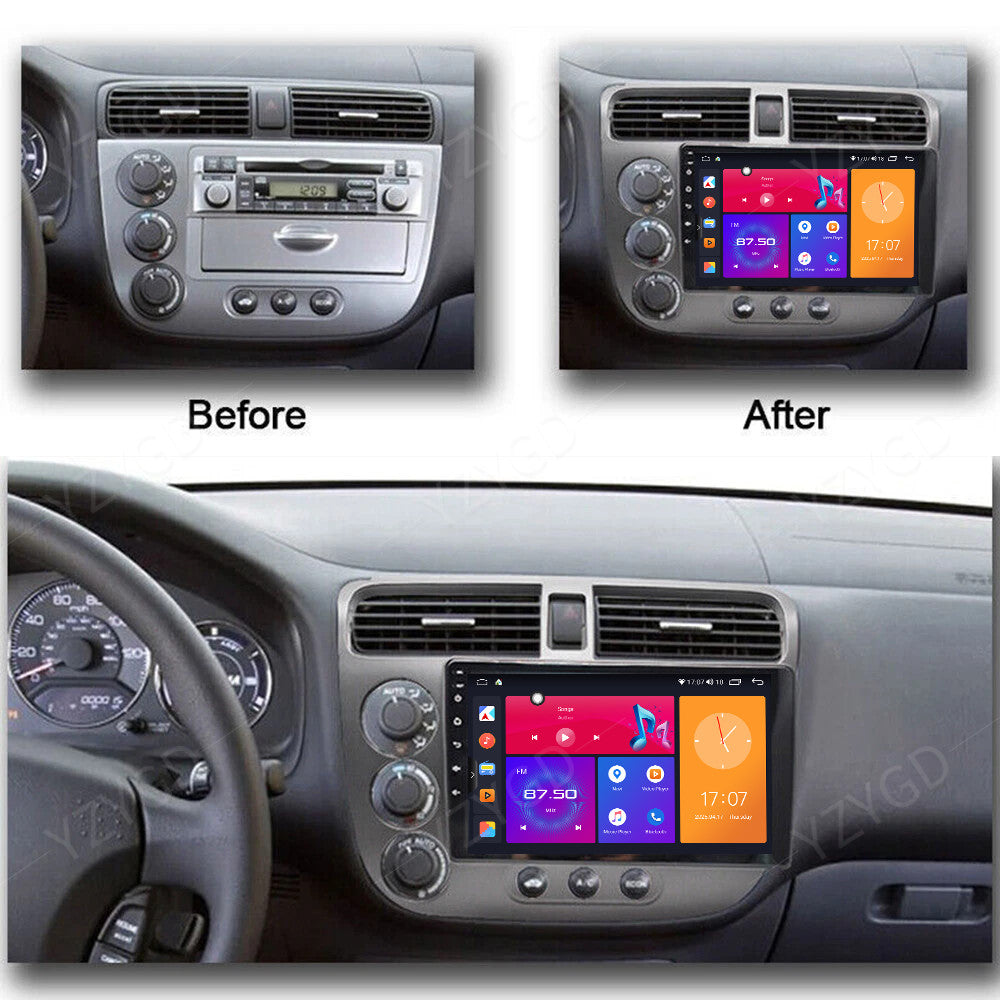 Android Auto Carplay for Honda for Civic 2000-2005 9INCH Car Stereo Radio GPS Navi