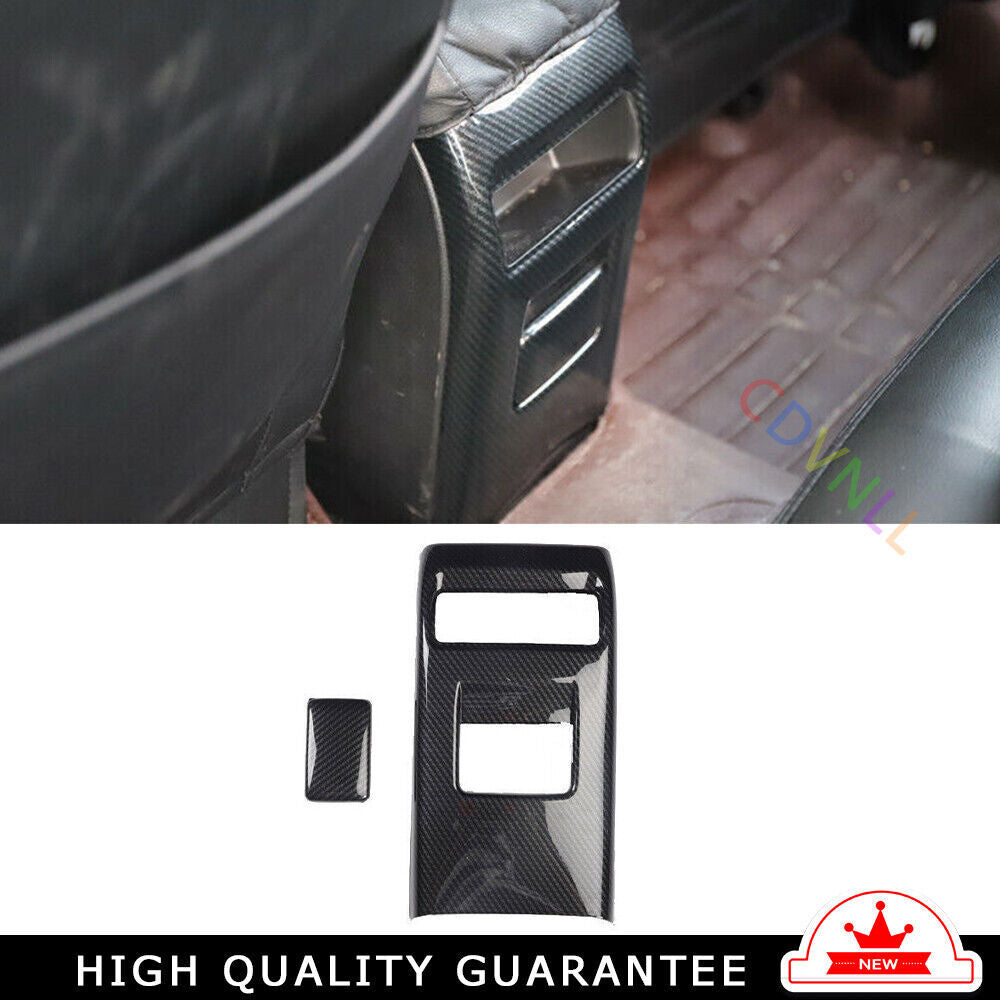 Car Rear Air Outlet Vent Frame Trim Fit for Nissan Sentra 2013-2019 Carbon Fiber