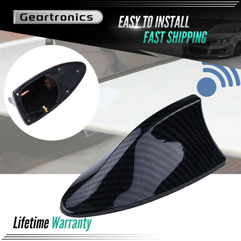 Universal Carbon Fiber Shark Fin Antenna Car AUTO Aerial FM/AM Radio Signal US