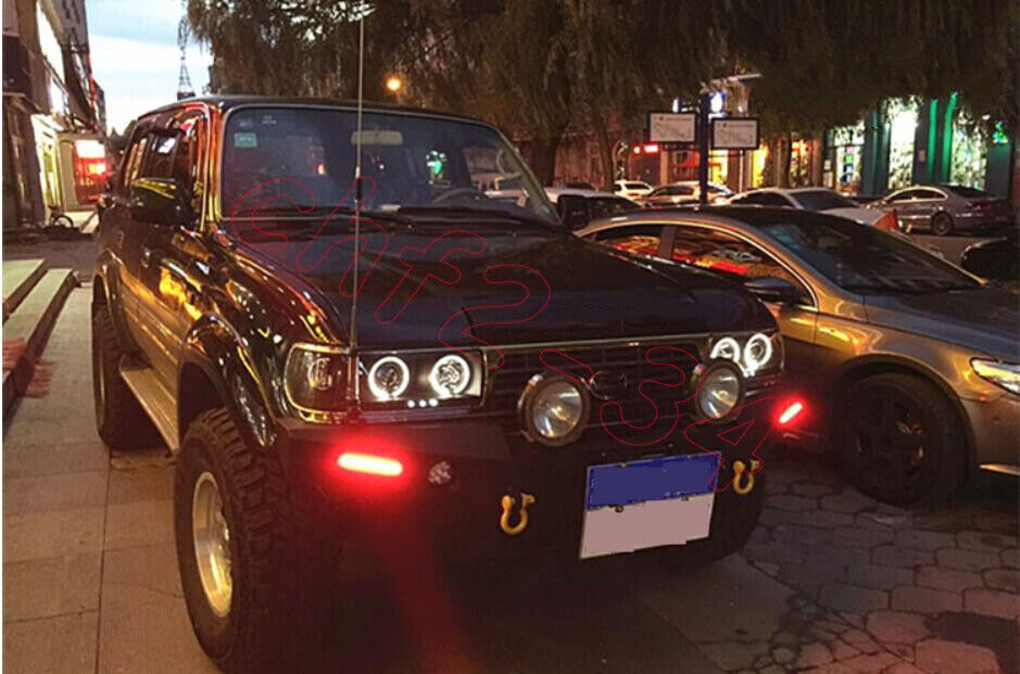 for Toyota for Land Cruiser Fj 80 1990 1991 1992 1993 1994-1997 Headlights Black LHD